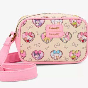 Loungefly Hello Kitty & Friends Bestie Hearts Camera Valentine's Crossbody NWT
